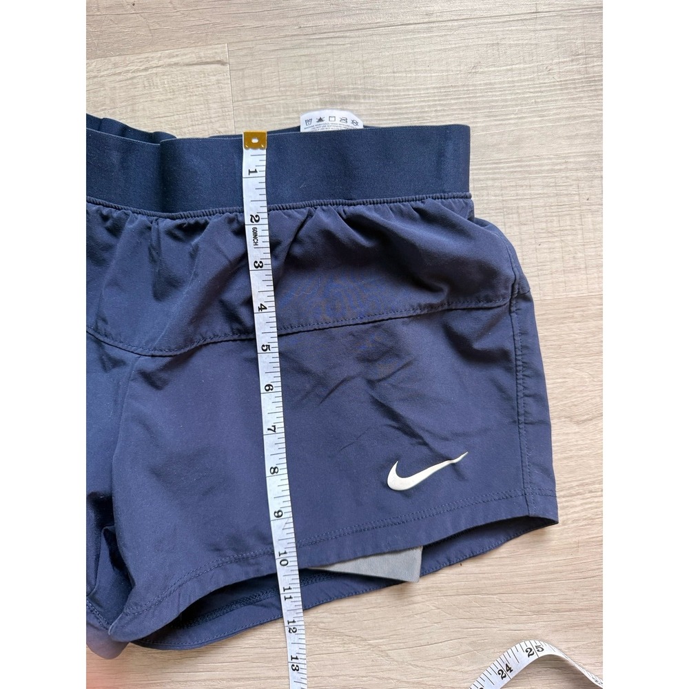 Navy blue gray women's Nike running spandex shorts small - Picture 2 of 7